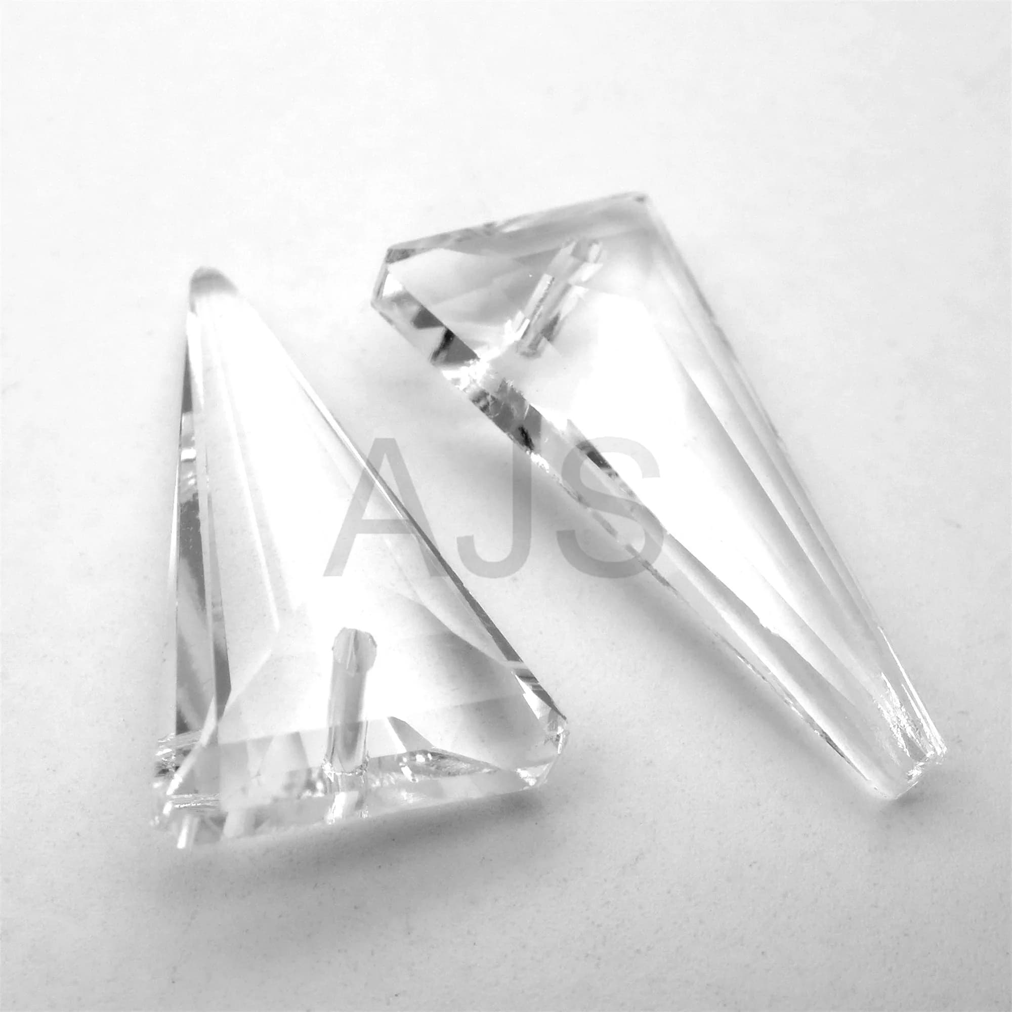 24/48 pièces 27MM Triangle 6480 pendentifs en cristal autrichien AB Vitrail Feng Shui bijoux boucles