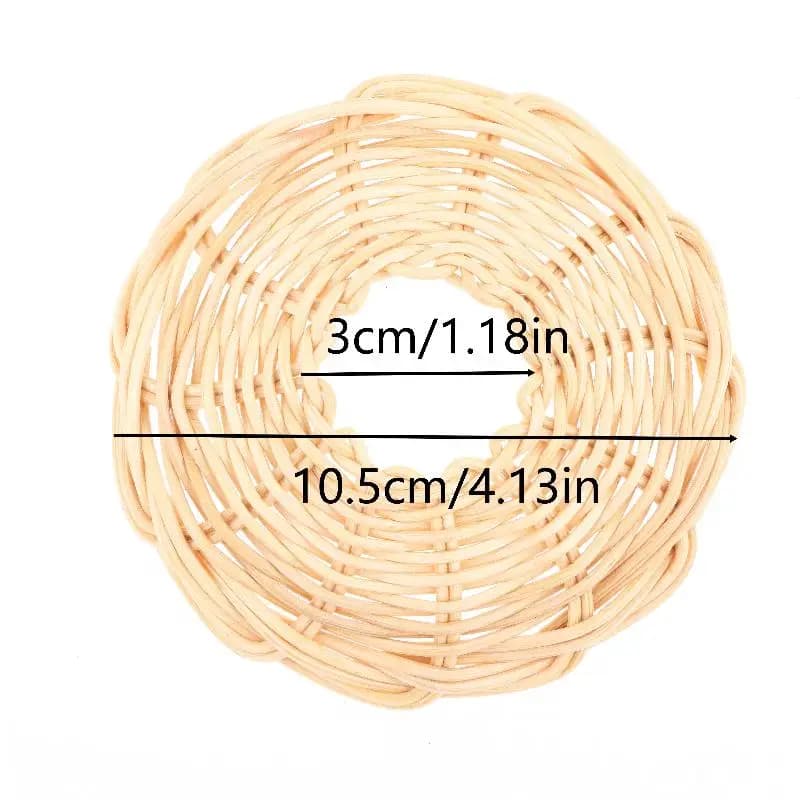 Lot de 2 abat-jour en rotin tressé à la main, style vintage, pour lustre, suspension, éclairage exté