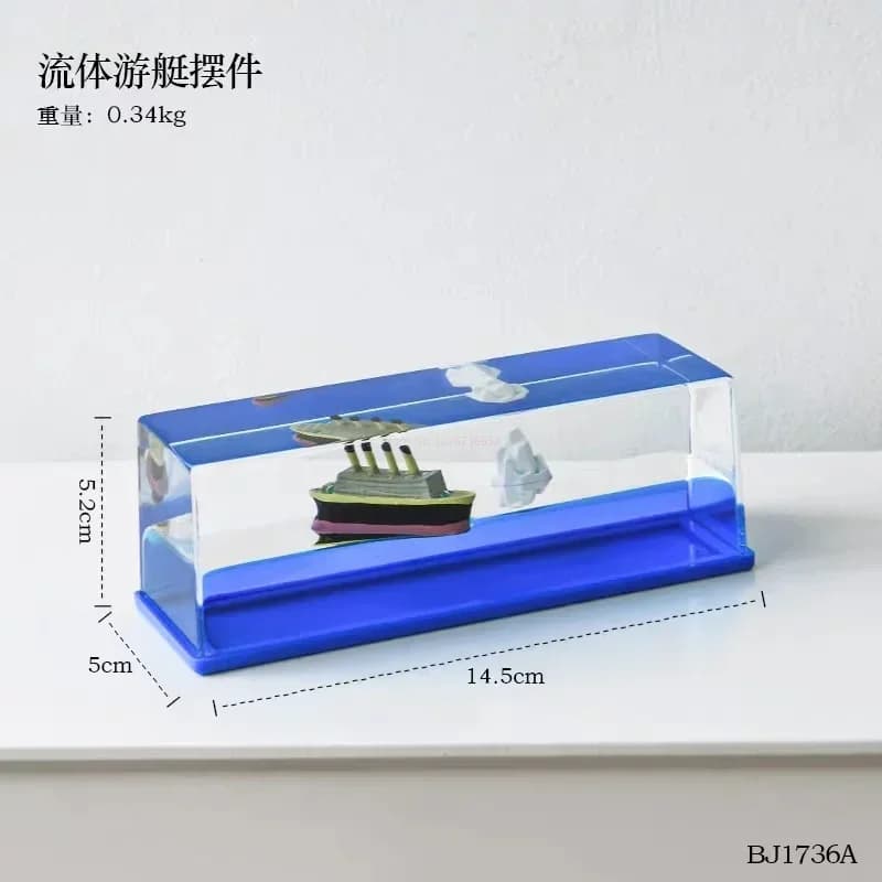 Bouteille de dérive de fluide de bateau 3d, mille navires ensoleillés, joyeux bateau, une pièce, bat