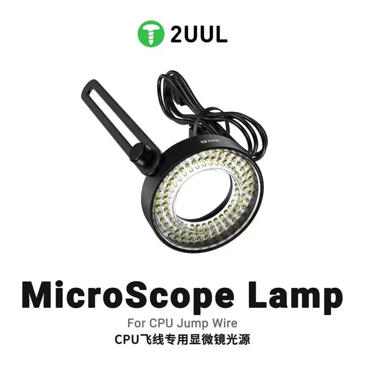 Lampe de microscope 2UUL MS96 avec éclairage annulaire LED, adaptée aux microscopes, à la soudure él