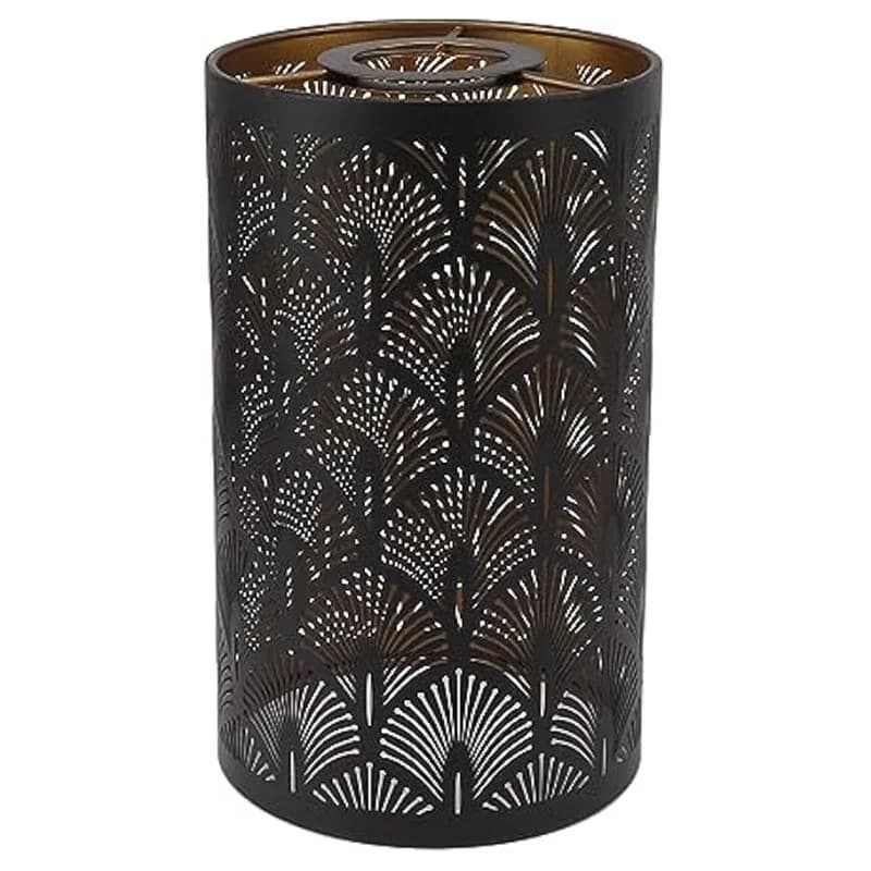 Abat-jour cylindrique en métal, Design moderne ajouré pour chambre à coucher et éclairage de salon, 