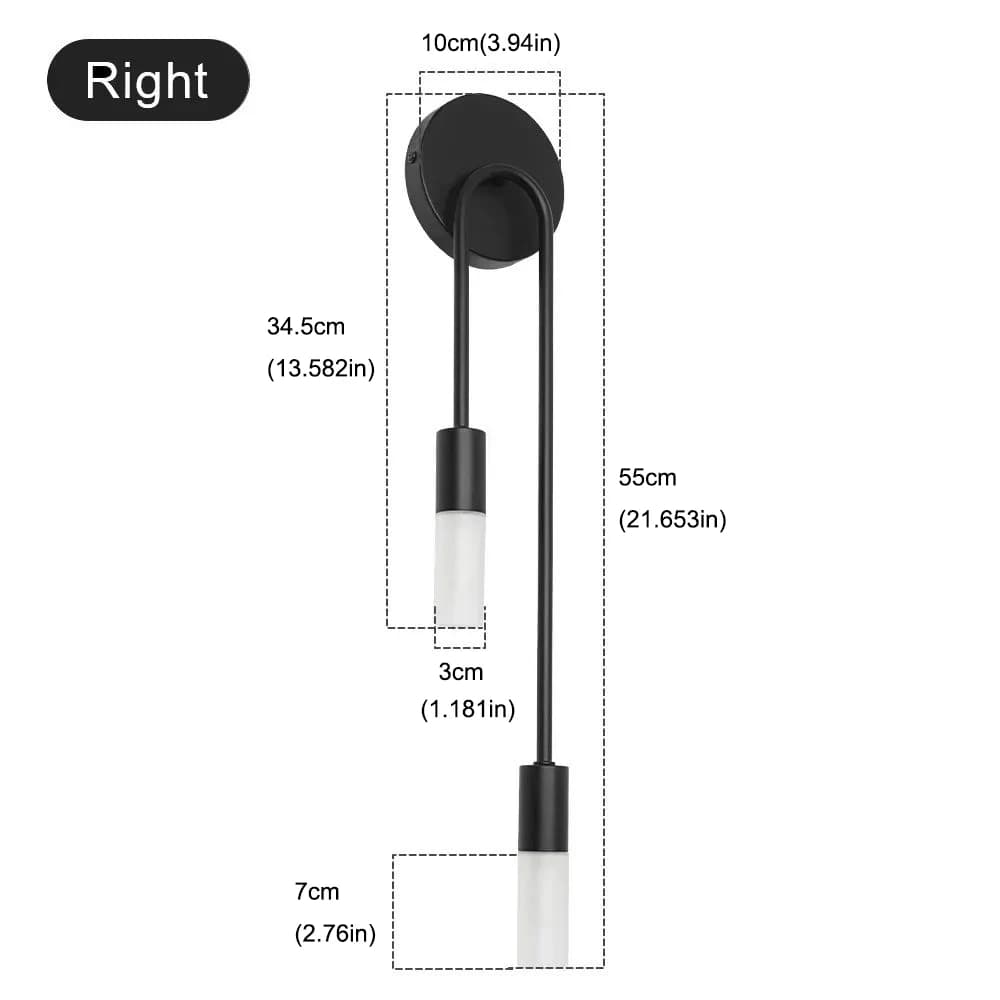 LED doré noir lumière luxe applique salon nordique moderne minimaliste créatif fond mur couloir cham