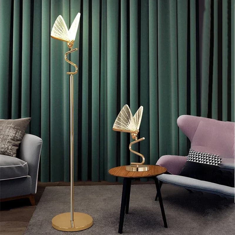 Lampadaire papillon contemporain, lumières d'allée de luxe, décoration de la maison, salon, chambre 