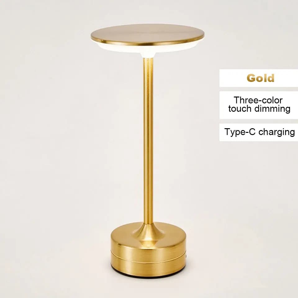 Lampe de bureau LED sans fil rechargeable par USB avec variateur tactile, lampe de lecture portable 