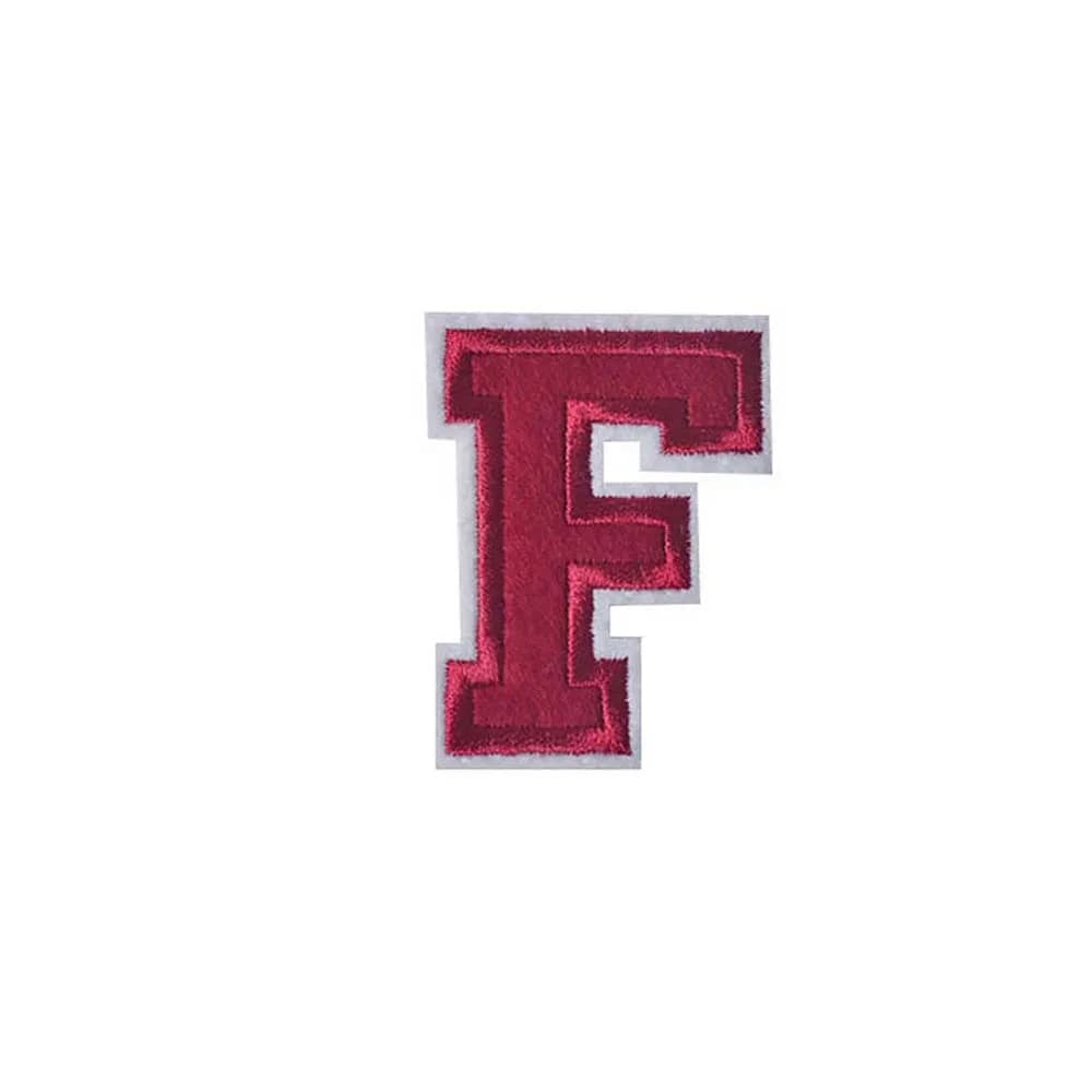 Bricolage rouge fer-sur tissu à coudre Alphabet broderie A-Z Alphabet anglais Applique lettre patchs
