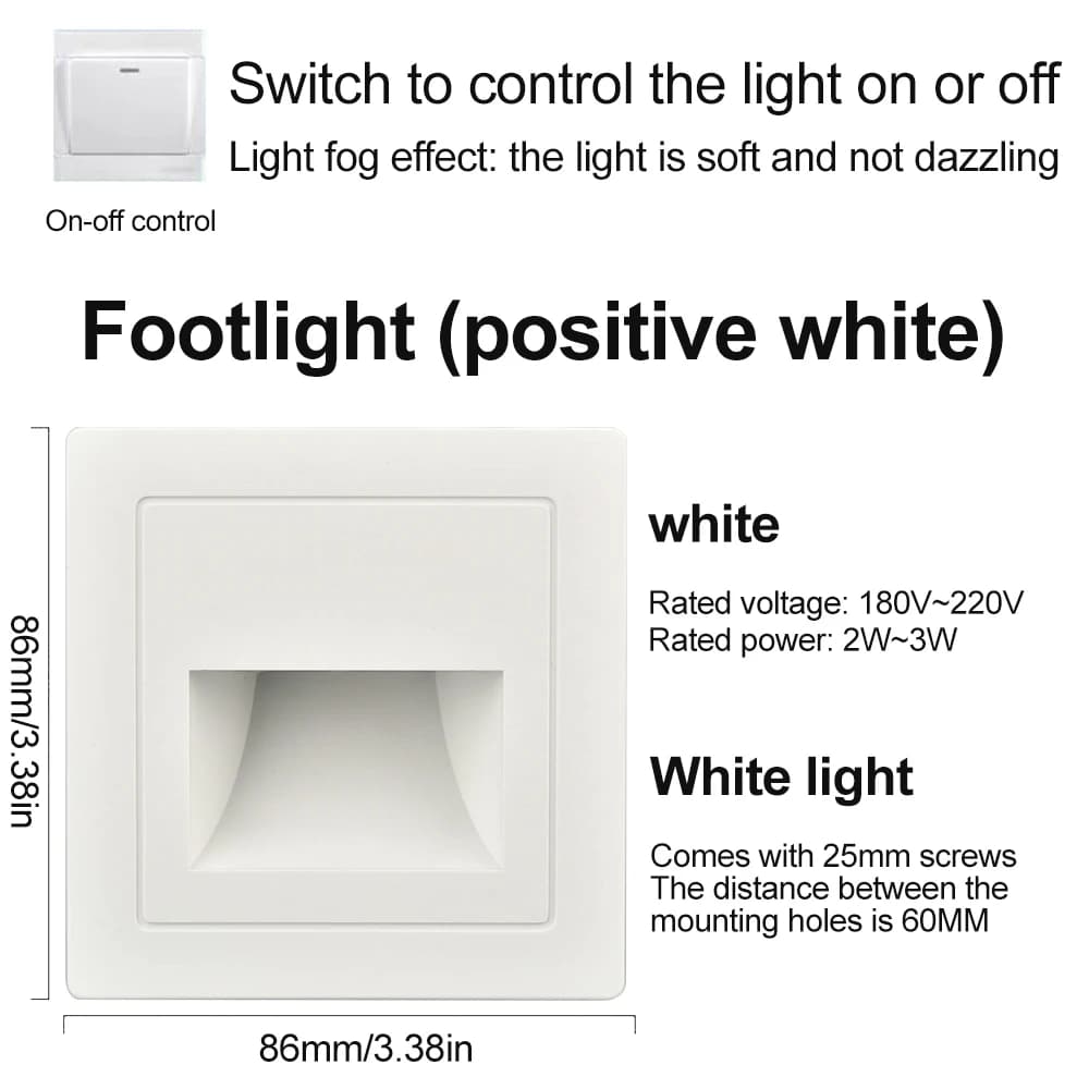 Applique Murale LED Encastrée avec Joli de Contrôle, Éclairage d'NikIdéal pour des Escaliers ou un C