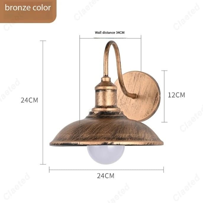 Créatif rétro LED européen applique extérieure étanche salon couloir chambre cour porche lampes d'éc