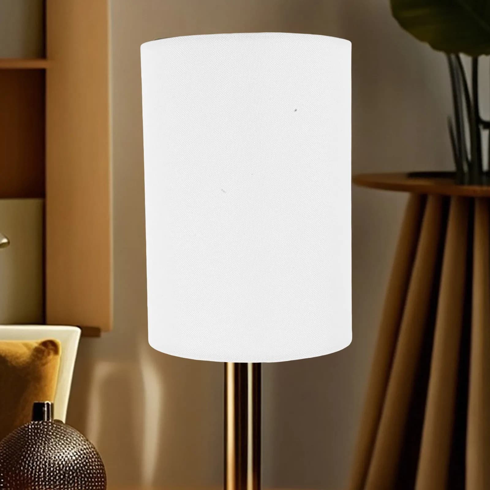 Abat-jour cylindrique moderne en tissu pour lampes de table, de sol et suspendues – Décoration intér
