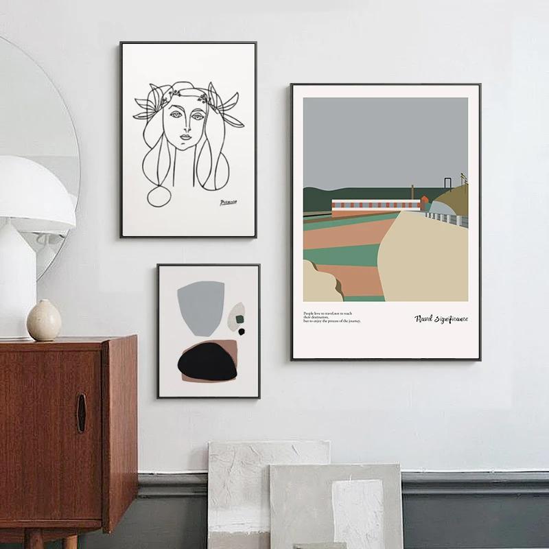 Affiche et toile imprimée Vintage de nature morte abstraite