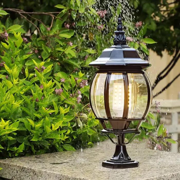 Lampe de poteau simple et moderne pour extérieur, lampe de jardin étanche, lampe de poteau de porte extérieure, lampe murale de portail