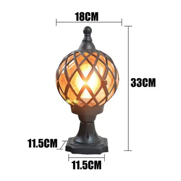 Pilier extérieur lampe applique européenne Globe porte poste lampe étanche extérieur noir boule rond
