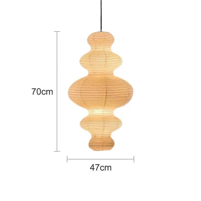 Lampe suspendue en papier de riz Akari, lampe japonaise de styliste, blanche, pour salle à manger, c