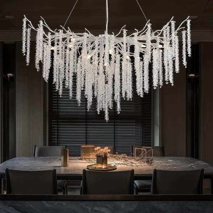 Grande Lampe Suspendue Rectangulaire en Clip localité, Luminaire Décoratif d'Nik, Idéal pour une Sal