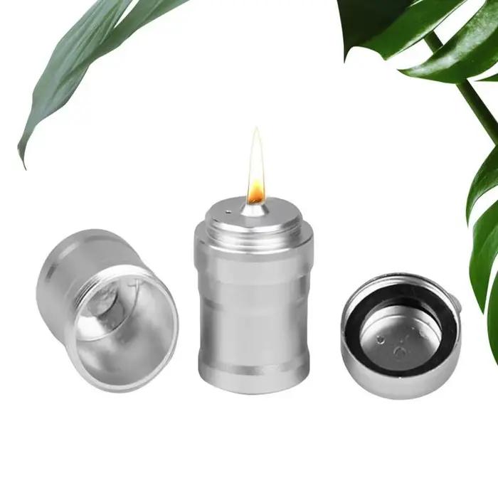 Mini lampe à huile vintage en alliage d'aluminium avec mèche, lanterne, éclairage domestique, jardin