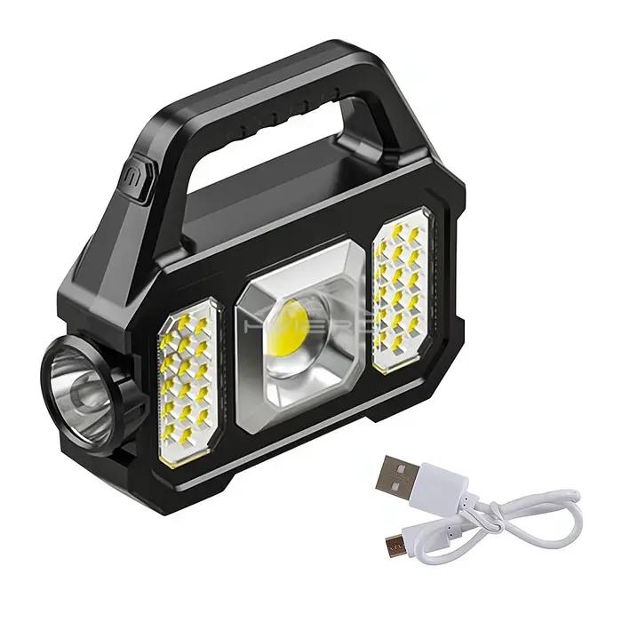 Lampe de poche multifonctionnelle d'extérieur, étanche, solaire, Rechargeable, projecteur, transport