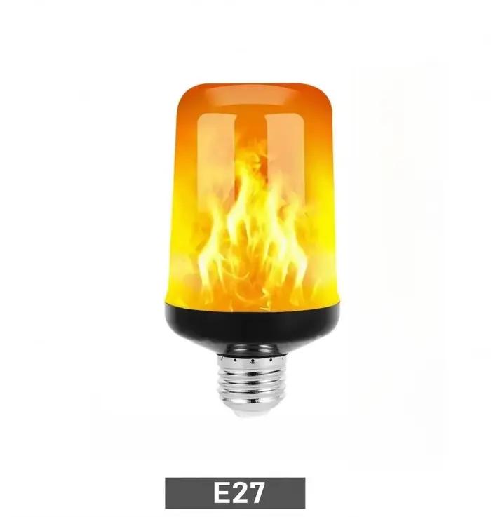 E27 E14 LED effet de flamme lumière 12W plusieurs Modes créatif maïs ampoule lampe décorative pour B