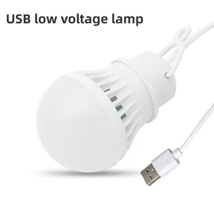 3/5/7W USB lampe ampoule 5V Portable Camping lanterne lampe LED USB puissance lecture livre lumière