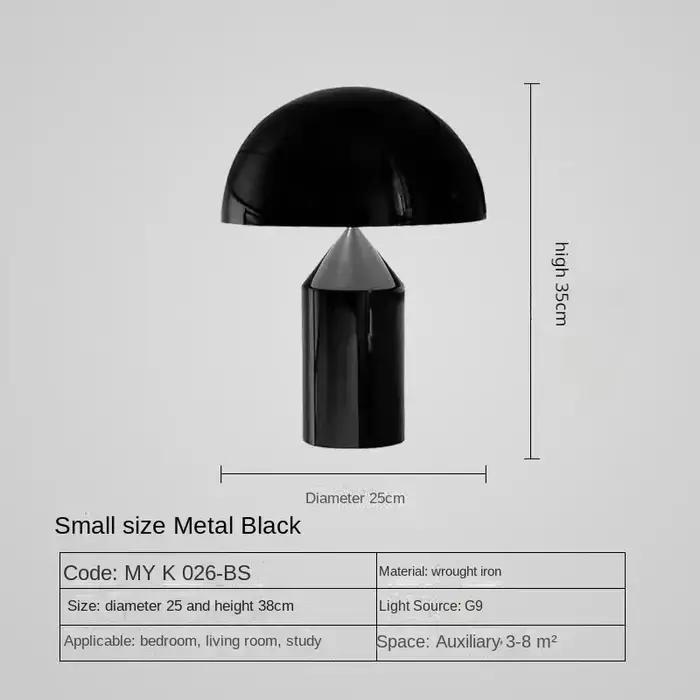 Lampe sur pied en forme de champignon de style nordique, design italien, métal, LED, protection des