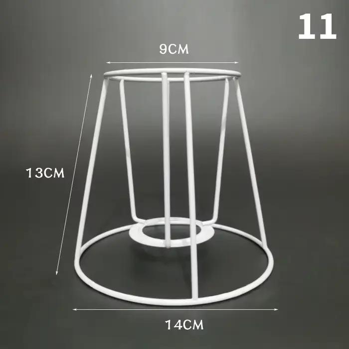 Abat-jour Cage cadre fer fil métallique lumière lustre Support de lampe pour bricolage anneau garde