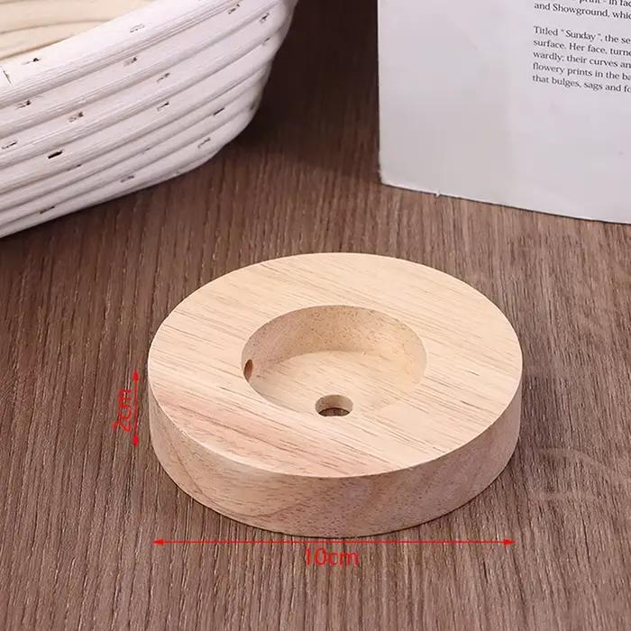 Base de lampe d'affichage ronde en bois massif, 10/12/15CM, 1 pièce, Base de lampe de Table en bois,