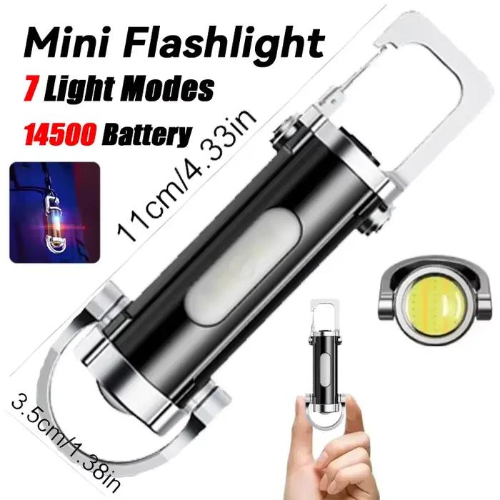 Mini lampe de poche LED, torche magnétique Portable d'extérieur, pour Camping, pêche, marche, travai