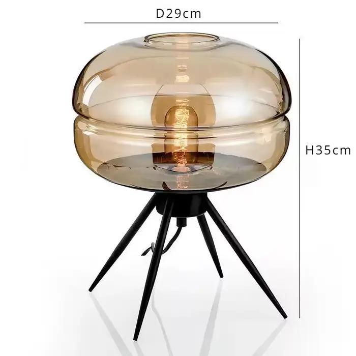 Lampe de sol décorative en verre de style nordique postmoderne, lampe de table sphérique en verre LE