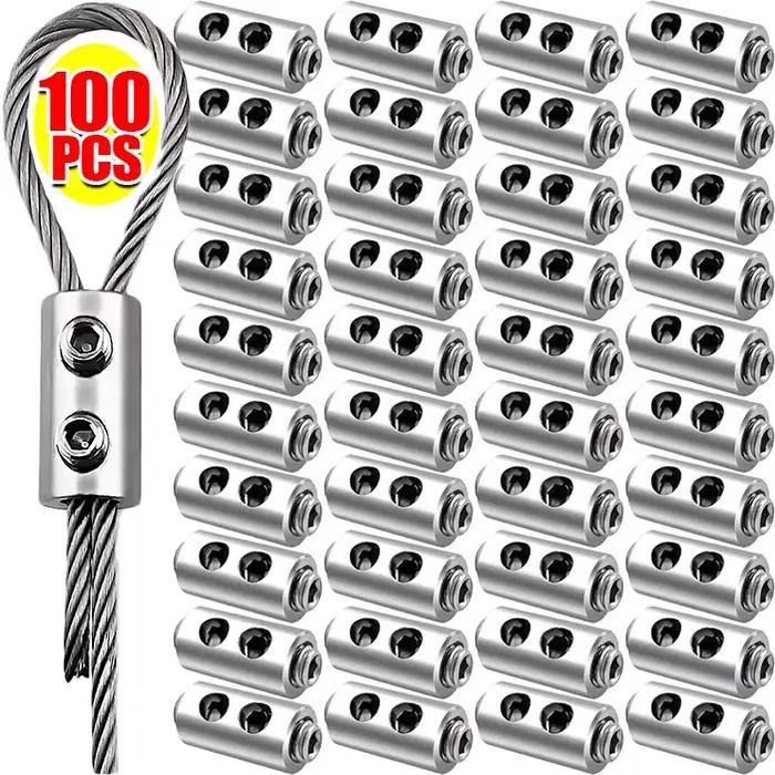 Pinces à câbles métalliques en acier, vente en gros, serre-câble de Suspension à Double trou, réglag