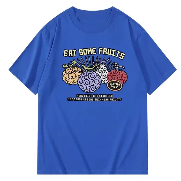 Nouveauté été T-shirts graphiques One Piece Nika Fruit pour hommes et femmes, en coton, coupe ample,