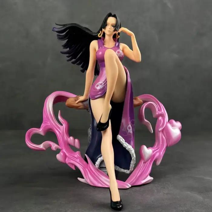25 cm une pièce Boa Hancock assis Pose Cheongsam Anime Figure modèle Statue Collection bureau décora