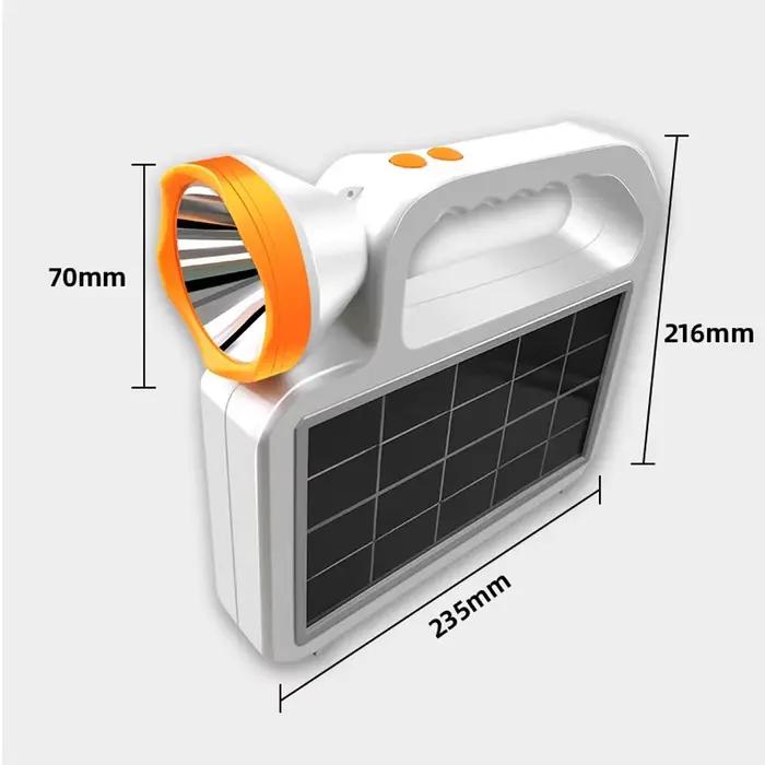 Lampe de poche Portable à énergie solaire, lampe de secours, lampe de Camping, torche portative Rech