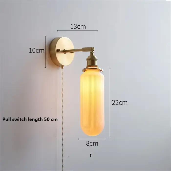 Lampes murales modernes en céramique blanche pour hôtel chambre chevet interrupteur à tirer applique