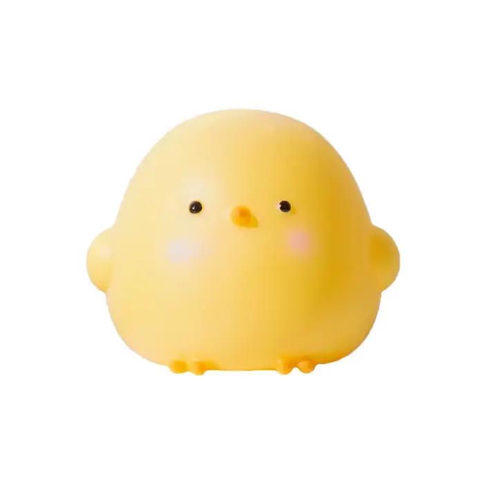 Veilleuse électronique en forme de poussin, jouet lumineux, figurine d'anime, lumière chaude, décora