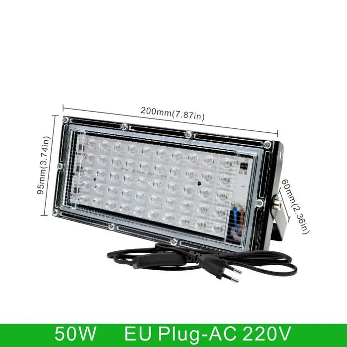 Projecteur Led UV 110V 220V 50W 100W, lumière de fête 395nm 400nm IP65, lampe de scène fluorescente