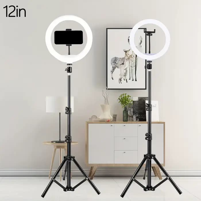 Anneau lumineux LED pour selfie avec 3 modes de luminosité réglables, lumière de photographie équipé