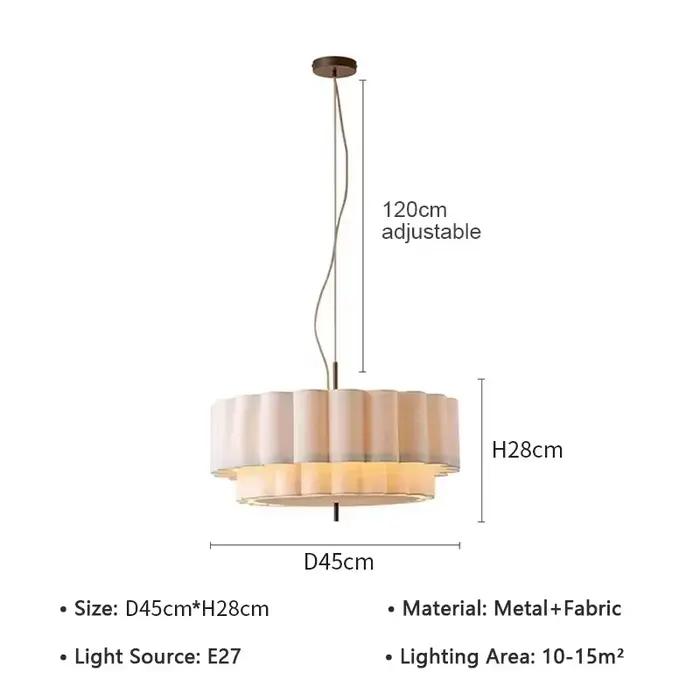 Wine-Sabi-Plafonnier Suspendu en Tissu Style Bohème, Luminaire Décoratif d'Nik, Idéal pour une Chamb