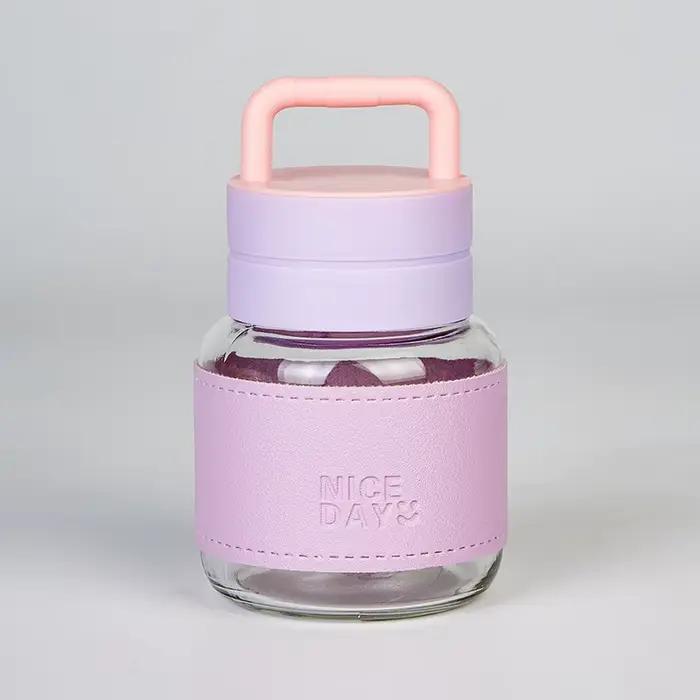 1 pièce Portable petit verre d'eau verre à jus Portable pour aller haut niveau d'apparence tasse pot