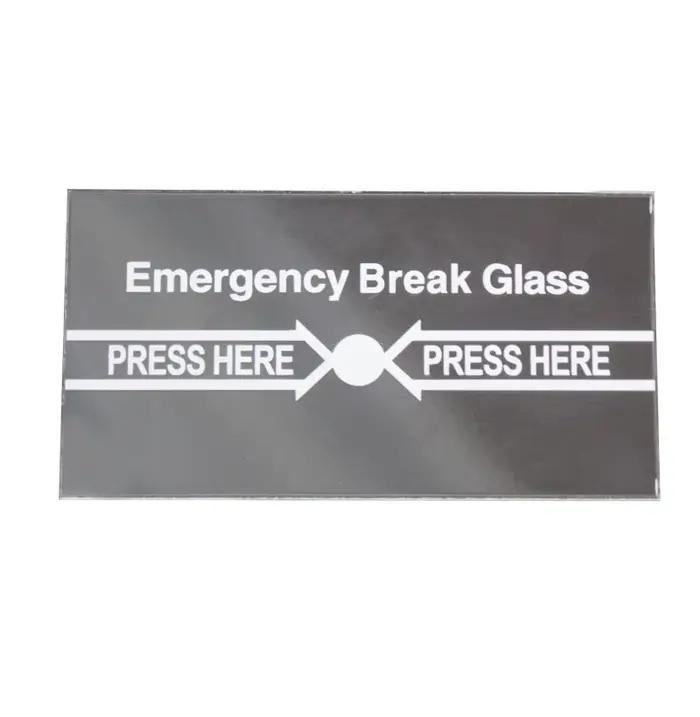 Panneau anglais en verre d'urgence, 20 pièces, remplacement pour briser le verre d'urgence