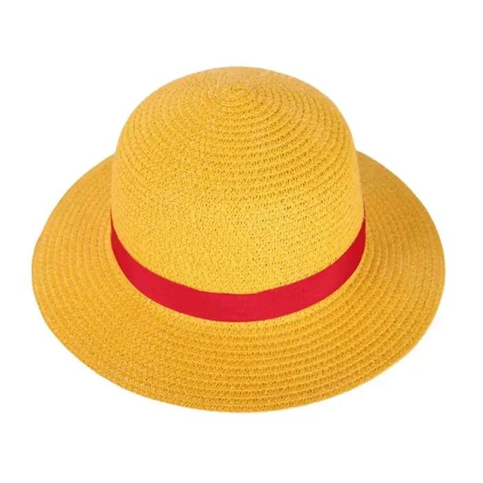 Chapeau de paille Luffy One Piece, accessoires de cosplay de dessin animé, chapeau pare-soleil paren