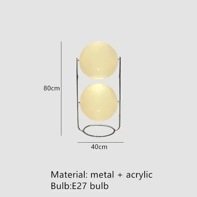 Italie Design Chrome Métal LED lampadaires créatif blanc acrylique boule debout lumière salon chambr