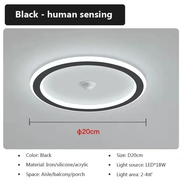 Plafond moderne à LEDs lampe pour salon chambre allée couloir escaliers plafonnier capteur de mouvem