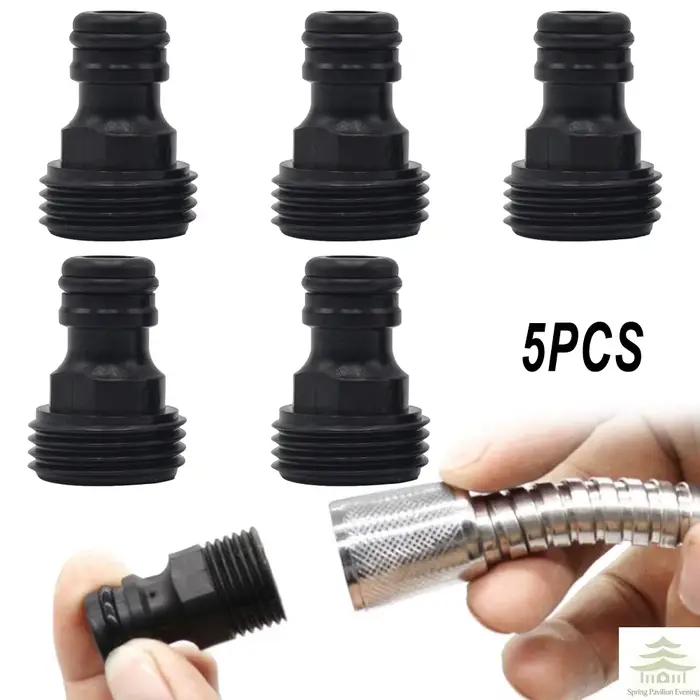 Raccords filetés, joint fileté, hydraulique, jardin, plastique, raccord rapide, tuyau d'eau, 1/2 pouce, 5 pièces, adaptateur de robinet