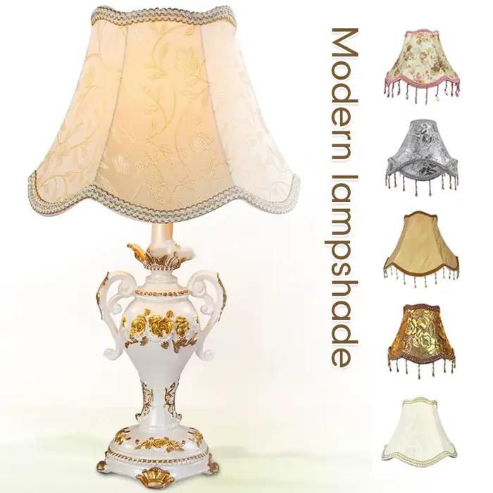 Style européen lampe de Table abat-jour tissu chevet applique murale