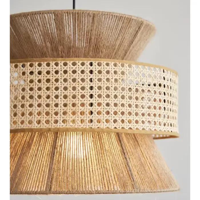 Lampe à suspension blanche naturelle faite à la main