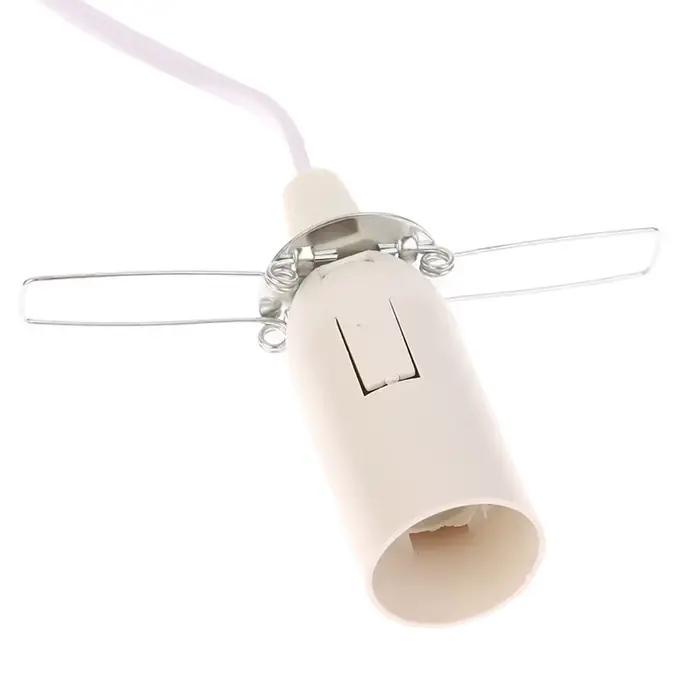 Base de lampe à douille E14 avec fil de commutation, support de suspension d'ampoule LED, suspension de lampe à sel, prise UE, câble de rette d'alimentation, 1.8m