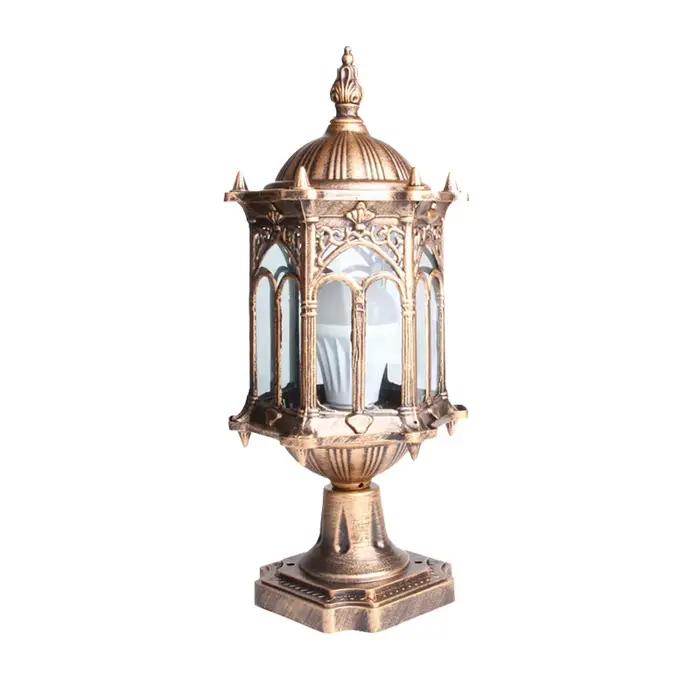 Lampe de pilier extérieure rétro européenne pour éclairer et décorer entrée, porche, allée, cuisine, salon, chambre, salle de bains