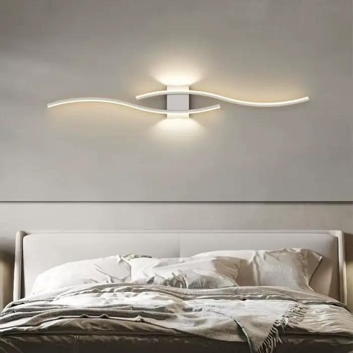 Appliques murales LED modernes, pour chambre à coucher, chevet, intérieur, blanc, pour couloir, allée, éclairage intérieur de la maison