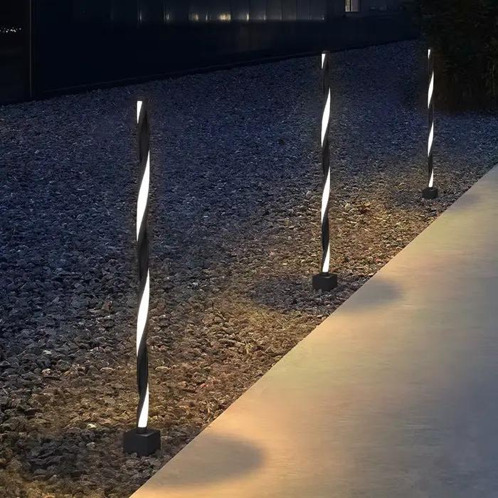 Lampe de sol extérieure étanche pour jardin, allée, villa, décoration de cour (forme de fil/fourche) Lampe LED pour pelouse