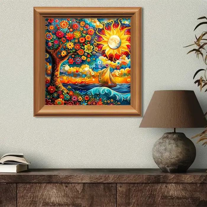 Puzzle abstrait sur le thème du paysage, 500/1024 pièces, décoration moderne pour la maison, loisirs et divertissement, cadeaux d'anniversaire