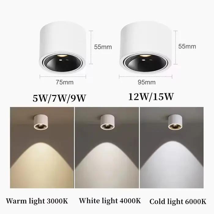 Projecteur LED réglable avec tube lumineux ultra