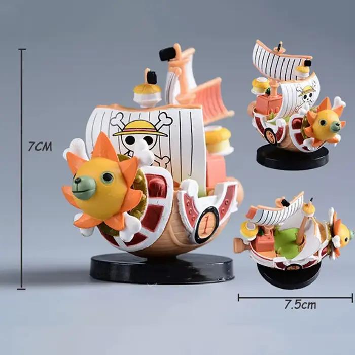 Figurine de dessin animé de 7 cm, bateau pirate ONE PIECE Going Merry/ Thousand Sunny, grand navire pirate, figurine d'action, petit modèle décoratif, jouet